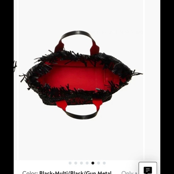 Christian Louboutin Woven Raffia Tote Bag Medium  Frangibus Black - Picture 7 of 11